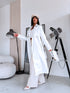 "LOTUS 13" leather imitation trench - WHITE